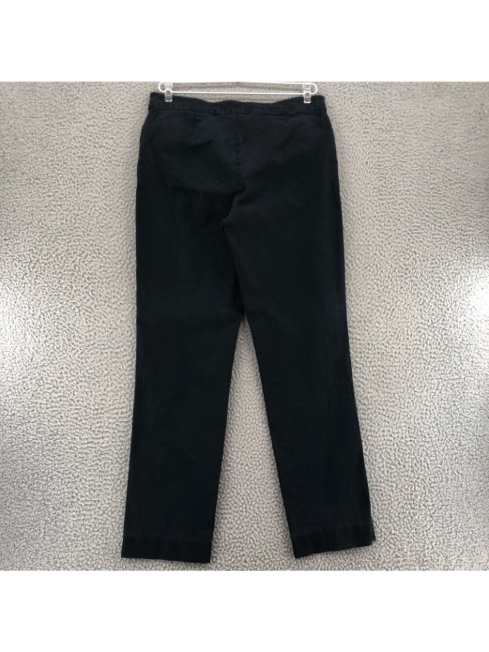 Talbots Pants Womens 6 Black Curvy Stretch Denim Zip Pockets Ankle Tapered Leg - Picture 3 of 11